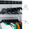 Hangerworld 43cm Strong Black Plastic Clothes Hangers Shirt Coat Dress Garment