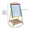Kids Easel Wooden 2in 1 Blackboard Whiteboard White Drawing Writing Chalk Board