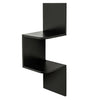 Black 2 Tier Floating Corner Shelf Wall Unit Storage Display Stand Bookcase Book