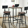 High Adjustable Leather Bar Stool Kitchen Counter Breakfast Chair High Back Seat