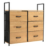 3/4/6 Drawers Chest of Drawers Bedroom Storage Cabinet Fabric Organizer Unit Oak