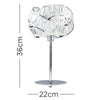 Chrome Table Lamp Modern Acrylic Jewel Intertwined Ring Design Light LED Bulb