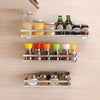 STAINLESS STEEL STORAGE SHELF KITCHEN BATHROOM BOTTLE ORGANIZER SPICES JARS RACK