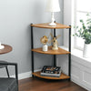 Floor Standing Corner Shelf Rack 3/4 Tier Fan Shape Racking Unit Side Bookcase