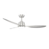 Modern 52" LED Ceiling Fan with Dimmable Light Reversible Blades 6 Speed Silver