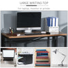 Modern Wooden Computer Desk Study Standing Writing Table Metal Frame