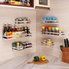 Stainless Steel Storage Shelf Bottle Organizer Spices Jars Rack Kitchen Bathroom