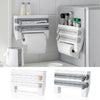 Kitchen Organizer Paper Towel Holder Cling Film Cutting Blades Sauce Bottle Rack