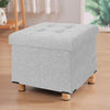 Fabric Foot Rest 4 Legs Stool Cube Footstool Pouf Bench Storage Space Box Chair
