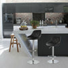 2x Bar Stools Gas Lift Stools Velvet Breakfast Kitchen Club Cafe Swivel Chairs