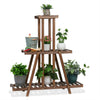 3 Tier Large Wooden Plant Stand Flower Display Rack Ladder Shelf Indoor Outdoor