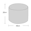 Round Bean Bag Foot Rest Stool Pouffe Living Room Beanbag Ottoman Footstools