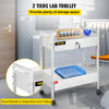 Trolley Cart Dental Lab Trolley Steel Mobile Rolling Serving Cart 2 Tiers