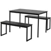 3 Piece Dining Table and Bench Set 4-Person Space-Saving Kitchen Dinng Room
