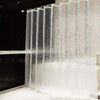 180*180cm 3D Bath Shower Curtain Clear Plastic Diamond Cube Thick PEVA 12 Hooks