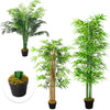 Artificial Tall Potted Plant Green Palm Tree Bamboo Realistic Home Outdoor Decor