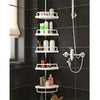 5 TIER NON RUST BATHROOM TELESCOPIC CORNER SHELF STORAGE SHOWER CADDY ORGANISER