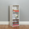 3 Tier Wooden White Cube Bookcase Storage Display Unit Modular Shelving/Shelves