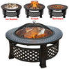 Outdoor XL Steel Firepit Backyard Garden Heater Stove Wood Burning BBQ Fire Pit