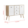 Modern 2 Door 3 Drawers Cupboard Storage Cabinet Unit Sideboard Table Kitchen BN