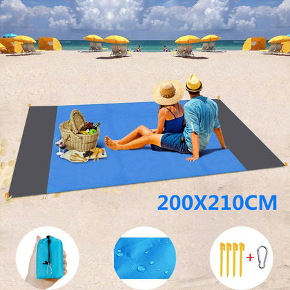 210x200cm Waterproof Picnic Blanket Travel Outdoor Beach Camping Soft Mat Rug