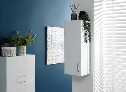 MORITZ BATHROOM SINGLE DOOR CUPBOARD WALL HANGING SHELF CABINET STORAGE UNIT