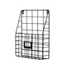 Two Black Magazine Rack Metal Storage Newspaper Basket Wall Shelf Organizer Unit