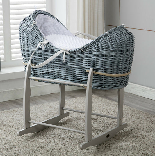 MCC® Full Set Moses Wicker Cocoon Pod Basket Mattress Bedding set Rocking Stand