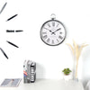 Pocket Silver Wall Clock Numerals Wall Clock Home Bedroom Kitchen Clocks Decor
