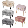 Velvet Footstool Make Up Case Storage Nail Jewelry Cosmetic Vanity Beauty Box UK