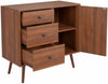 Wooden Sideboard 1 Doors 3 Drawers Buffet Storage Cabinet Cupboard Oak with Legs