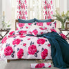 Reversible Duvet Quilt Cover Bedding Set Single Double King Size + Pillow Cases