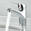 UK Modern Bathroom Taps Basin Sink Mono Mixer Chrome Cloakroom Tap with 2 Hoses.
