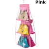 Hanging Handbag Organizer 6 Pockets Shelf Bag Storage Holder Wardrobe Closets