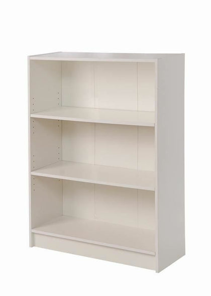3 Tier Bookcase Wide Display Shelving Storage Unit Wood Furniture White
