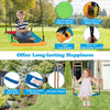 3-in-1 Kids Swing Set Metal A-Frame Stand Swing Playset Platform Tree Swing Seat