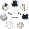 30X Metal Clip Coat Hangers Clothes Closet Pant Trousers Skirt Non-slip Rack