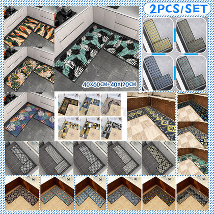 UK Polyester Non Slip Door Mats Bathroom Rugs Kitchen Room Carpet Floor Mat