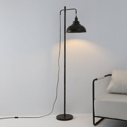 Industrial Floor Lamp Sofa Bed Side Reading Lamp Light Vintage Bronze Lampshade