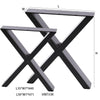 Set of 2 Industrial Metal Steel Legs Table Desk Bench Robust X Cross Frame Legs