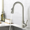 Kitchen Sink Mixer Taps Pull Out Spray Single Lever Swivel Steel Spout Tap UK