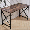 Vintage Industrial Style Metal Frame Wooden COmputer Desk Home Office PC Table