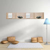 Modern Wall Mount Storage Shelf CD Media Storage Rack Wooden 4 Unit Practical