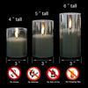 3pcs Authentic Flame Battery Flickering LED Candle Lights Glass Jar Wax | Indoor