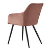 2 × Modern Velvet Accent Dining Chairs Pink Padded Seat Kitchen Lounge Armchairs