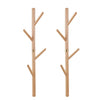 Set of 2 Wooden Wall Mounted Coat Rack Hat Stand Clothes Hanger Hooks Heavy Duty