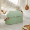 Vintage Bread Box Metal Bread Bin Curved Lid Large Oval Loaf Storage Container