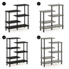 Furinno Turn-N-Tube 5/6-Tier Accent Display Rack Espresso/Black and Grey/Black