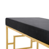 Bedroom Dining Room Bench Velvet Padded Hallway Window Seat Stool With Metal Leg