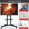 Mobile Floor Standing TV Trolley Cart Mount Bracket TV Stand for 32 - 75 Inch TV